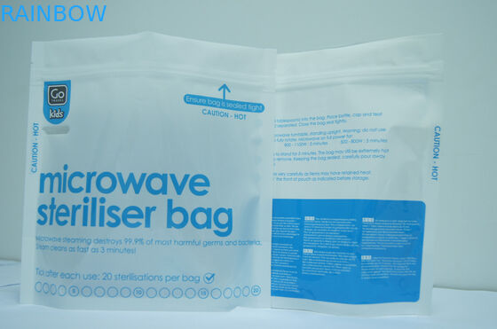 Levántese los bolsos azules del almacenamiento de la comida del sello de vacío/los bolsos del sellado al vacío de la microonda para la comida