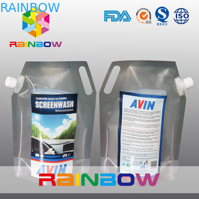 Plateado coloque las bolsas para arriba echadas en chorro impresas por completo con la manija/la etiqueta