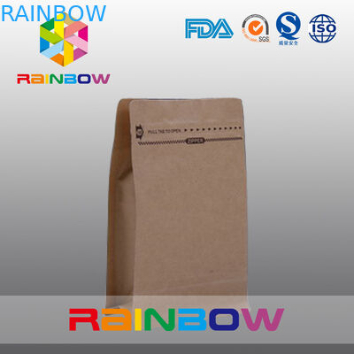 Bolsas de papel naturales modificadas para requisitos particulares de Brown para el empaquetado de la cecina