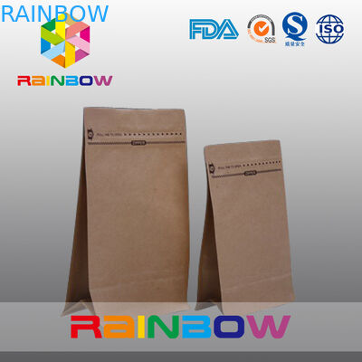 Bolsas de papel naturales modificadas para requisitos particulares de Brown para el empaquetado de la cecina