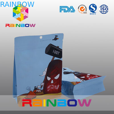 Bolsos que se puede volver a sellar del bocado de la parte inferior plana con la figura de la historieta para los niños