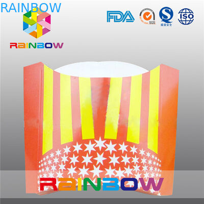 Caja de empaquetado plegable disponible del papel para las patatas fritas que empaquetan la caja