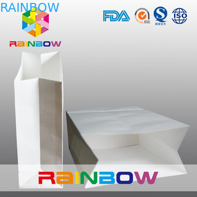 La parte inferior cuadrada reciclada modificó las bolsas de papel/los bolsos de compras para requisitos particulares de papel impresos