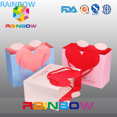 Forme las bolsas de papel/la bolsa de papel modificadas para requisitos particulares impresión colorida de Kraft del bocado para el regalo