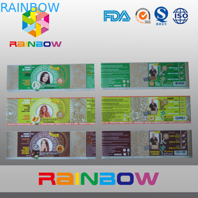 Etiquetas de la manga de encogimiento de calor del PVC para las botellas de la bebida que empaquetan en rollo