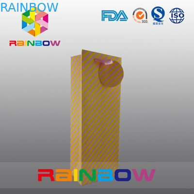 Bolsas de papel modificadas para requisitos particulares biodegradables con la cuerda de los PP para el empaquetado de las botellas de vino rojo