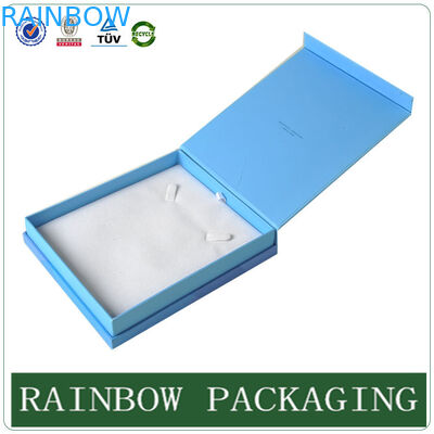 Caso de encargo de Jewelly del azul de cielo del tamaño, caja de cartón de Grazioso para la caja de Jewelly