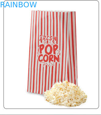 Top modificado para requisitos particulares de las bolsas de papel de Brown Kraft de la parte inferior plana abierto para el bocado