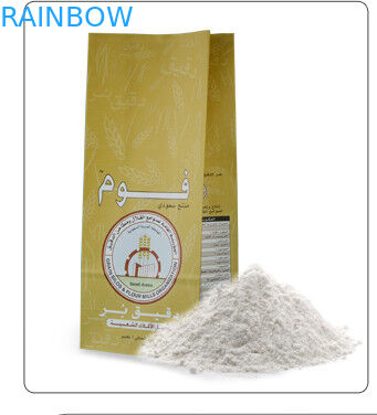 Top modificado para requisitos particulares de las bolsas de papel de Brown Kraft de la parte inferior plana abierto para el bocado