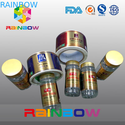 Etiqueta auta-adhesivo revestida del encogimiento de la manga de la etiqueta del lustre de encargo semi para el tarro y las latas