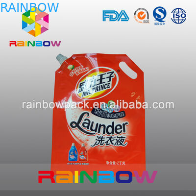 Levántese el empaquetado/detergente para ropa de la bolsa del canalón que empaqueta Doypack con el canalón