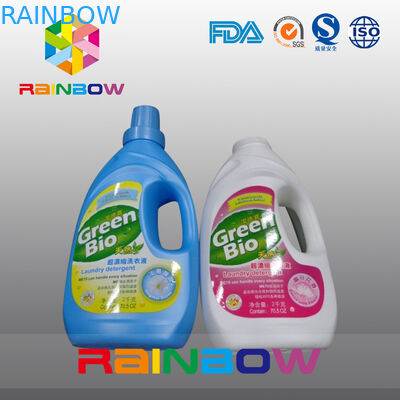 Etiqueta engomada impermeable para la botella plástica, etiquetas autas-adhesivo de la funda para las botellas del detergente líquido