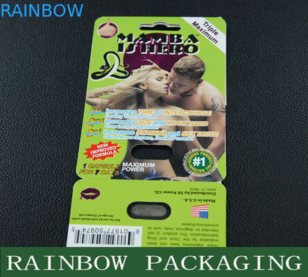 Píldoras del sexo de la mamba negra que empaquetan la tarjeta de la ampolla que empaqueta para el aumento de los hombres