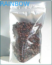 bolsos del bocado 100g que empaquetan la hoja delantera de la parte posterior de Transprent con la cremallera