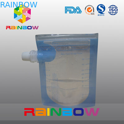 Transprent echa a un lado bolsa del escudete para el agua/la bebida, Doypack con la cremallera