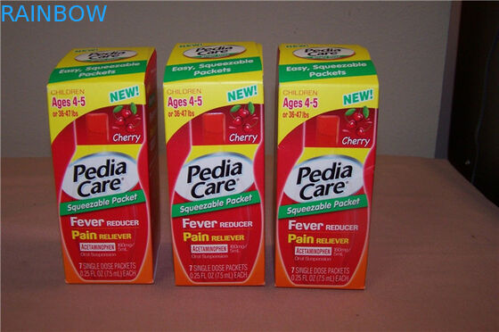 Caja de papel impresa aduana para el reductor que empaqueta, paquetes del dolor de la caja de papel del analgésico