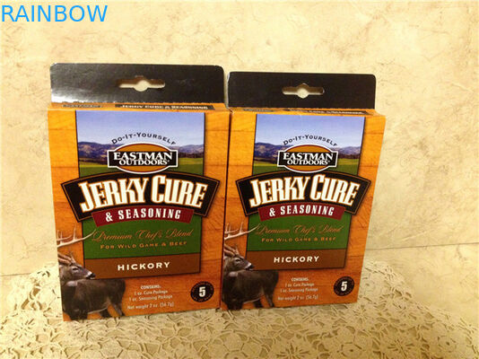 Caja de papel impresa logotipo que empaqueta para sazonar, paquetes de la caja de papel que condimentan con el agujero de Hange