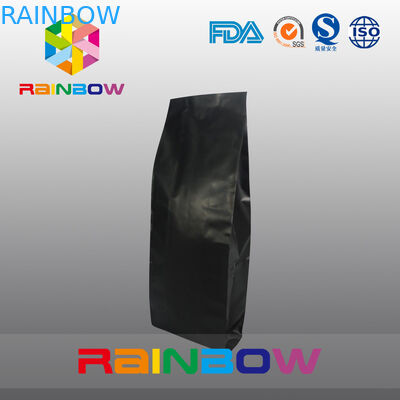 El negro modificado para requisitos particulares imprimió los bolsos inferiores del escudete, bolsa plástica del café con la cremallera/la válvula