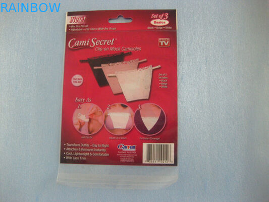 Bolsas plásticas plásticas rojas que empaquetan el bolso secreto de Cami para el sujetador, la ropa interior de las mujeres