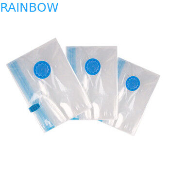 Bolso transparente del sello de vacío para el almacenamiento de la comida/de la ropa/del edredón con la cremallera y la válvula