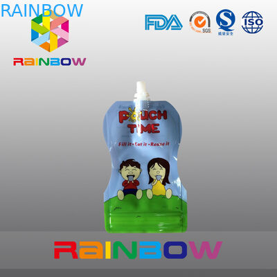 re-Sequeezed bolsa del canalón de los alimentos para niños de 140ml 200ml con la cremallera doble