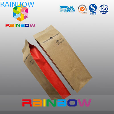 El empaquetado de encargo del café/de las bolsitas de té recicla la bolsa de papel de la categoría alimenticia del papel de Kraft