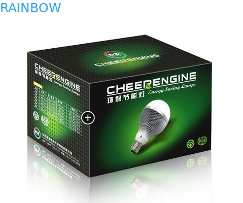 Eco - caja de empaquetado de papel llevada amistosa de la bombilla con el logotipo impreso aduana