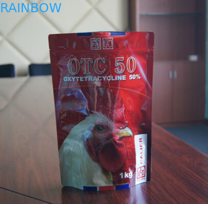 La bolsa impresa modificada para requisitos particulares del alimento para animales/se levanta el bolso de empaquetado del alimento para animales con el Ziplock