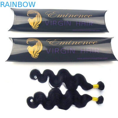 Caja de papel que empaqueta con la ventana clara, caja de papel de la extensión del pelo de la extensión del pelo