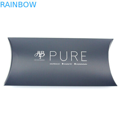 Caja de papel de la extensión brillante del pelo negro que empaqueta con el logotipo impreso, servicio de encargo proporcionado