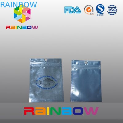 Bolsa trasera transparente delantera del alimento para animales de la hoja con la cremallera, bolso del cebo de pesca