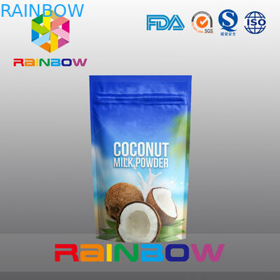 Los bolsos inferiores de empaquetado del escudete de aluminio del papel del polvo Ziplock de la proteína se levantan