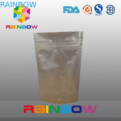 La exhibición transparente delantera detrás foil la bolsa para el empaquetado de las nueces y de las habas