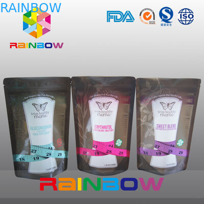 El escudete inferior ziplock plástico empaqueta para el empaquetado del azúcar/del caramelo/de la especia