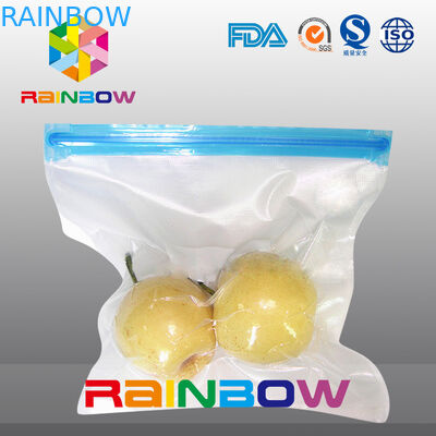 La bolsa del almacenamiento de la comida de la textura del vacío/el sello de vacío polivinílicos de la comida de la cremallera del resbalador empaqueta