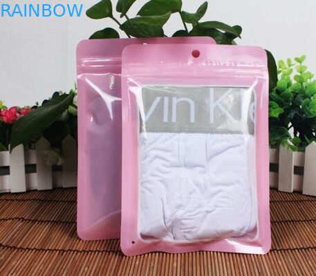 Agarre las bolsas de plástico de la cremallera del sello para la ropa/ropa que empaqueta claro delantero