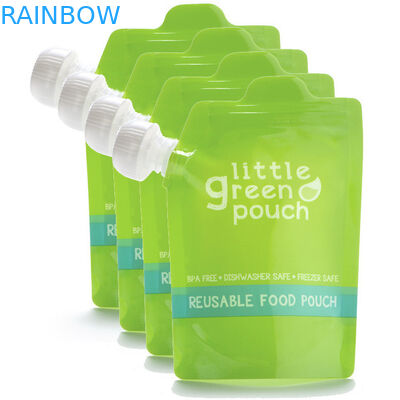 Bolsas vivas del canalón de los alimentos para niños de la impresión con el canalón inferior del escudete y de la esquina