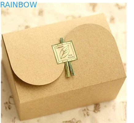 Caja de papel llana de Brown Kraft para el regalo que empaqueta, impresión modificada para requisitos particulares
