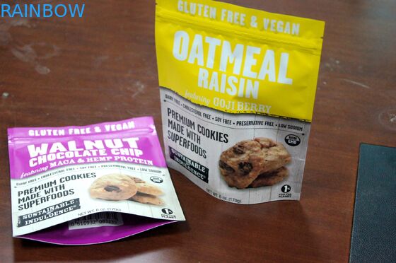 La categoría alimenticia se levanta la nuez de la cremallera, bolso del almacenamiento de los snacks/bolso seco alineado hoja de la comida