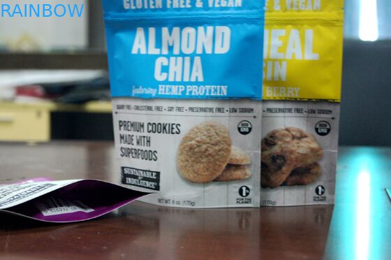 La categoría alimenticia se levanta la nuez de la cremallera, bolso del almacenamiento de los snacks/bolso seco alineado hoja de la comida