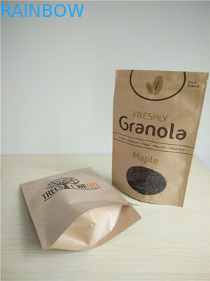 Bolsas de papel modificadas para requisitos particulares cierre en la parte superior con la ventana oval para el empaquetado de las semillas de la quinoa