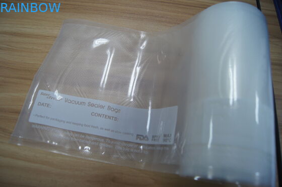 Bolso de vacío plástico del balanceo del acondicionamiento de los alimentos con el lado grabado en relieve y el lado de la impresión