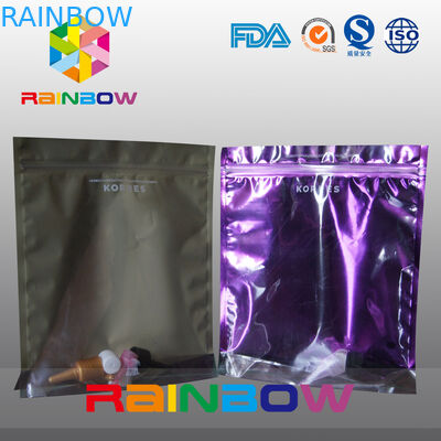 Levántese el bolso cosmético plástico, transparente delantero de empaquetado cosmético del bolso del PA/del PE