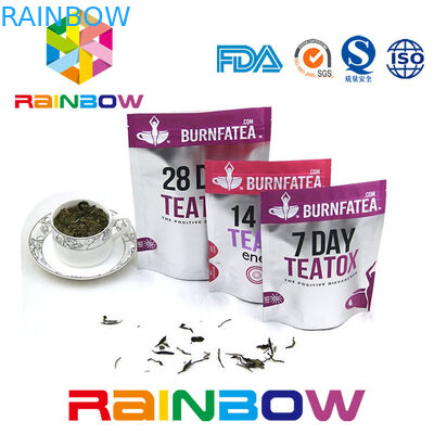 Biodegradable levántese el bolso laminado Ziplock del embalaje del té de Mylar de la bolsa del té