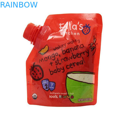 Las bolsas reutilizables BPA de los alimentos para niños de Doypack liberan con el canalón de la esquina