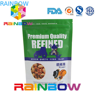 Muesca de empaquetado impresa modificada para requisitos particulares de la cremallera y del rasgón de la bolsa Nuts del paquete de Doy