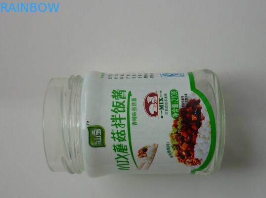 Etiquetas impermeables del encogimiento del calor del PVC para la botella de cristal del queso de Beancurd de la salsa