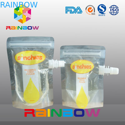 Levántese la bolsa líquida del jugo, impresión del fotograbado de las bolsas de la bebida de las cremalleras