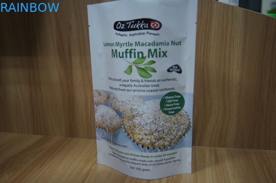 Vivos impresos colocan para arriba las galletas del papel de aluminio que empaquetan bolsas rematan la soldadura