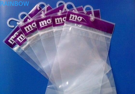 Bolsas plásticas transparentes impermeables del PVC Pothook que empaquetan para la ropa de los calcetines